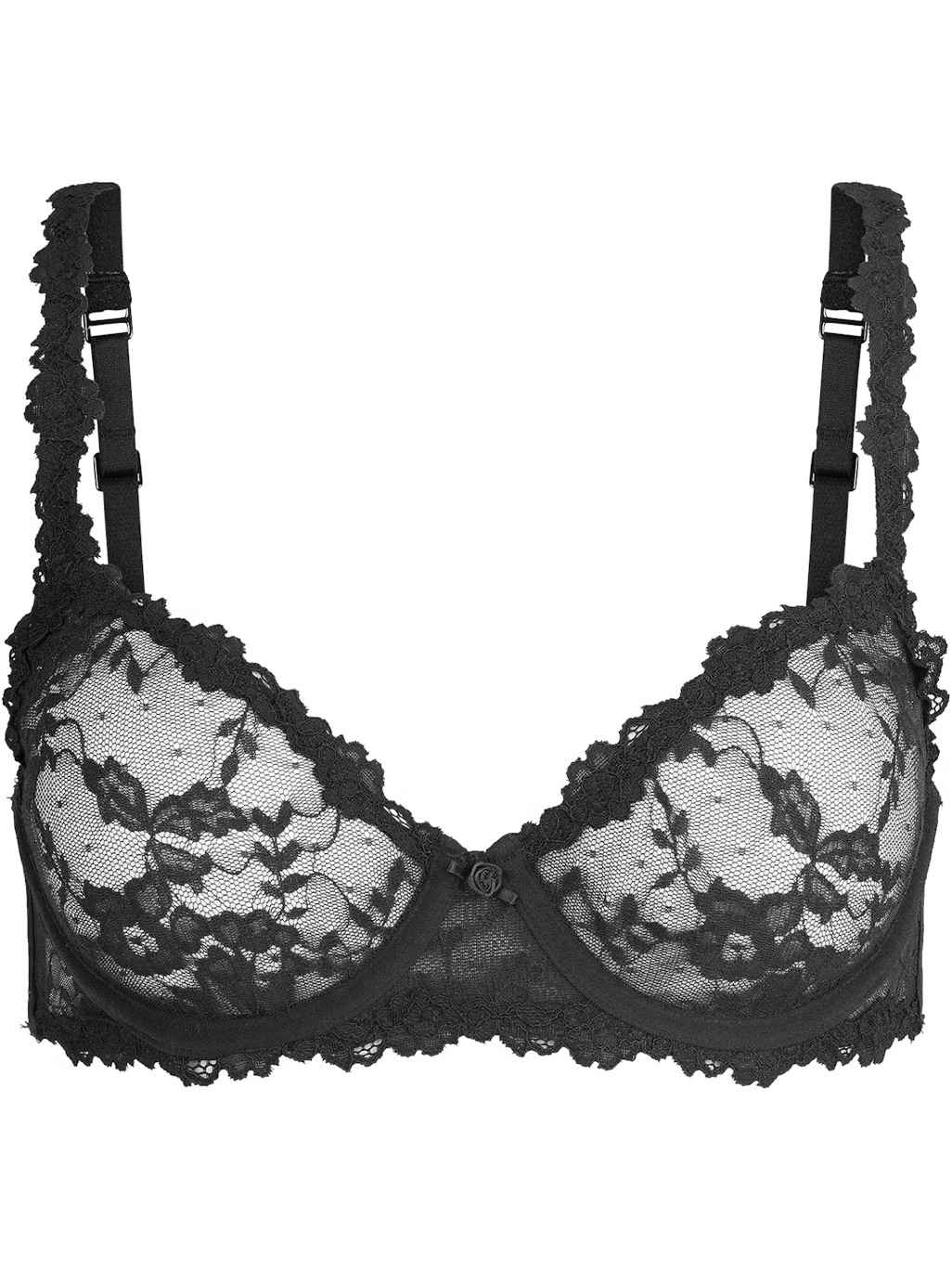 Skims - Stretch Lace Unlined Scoop Bra - (Soot)